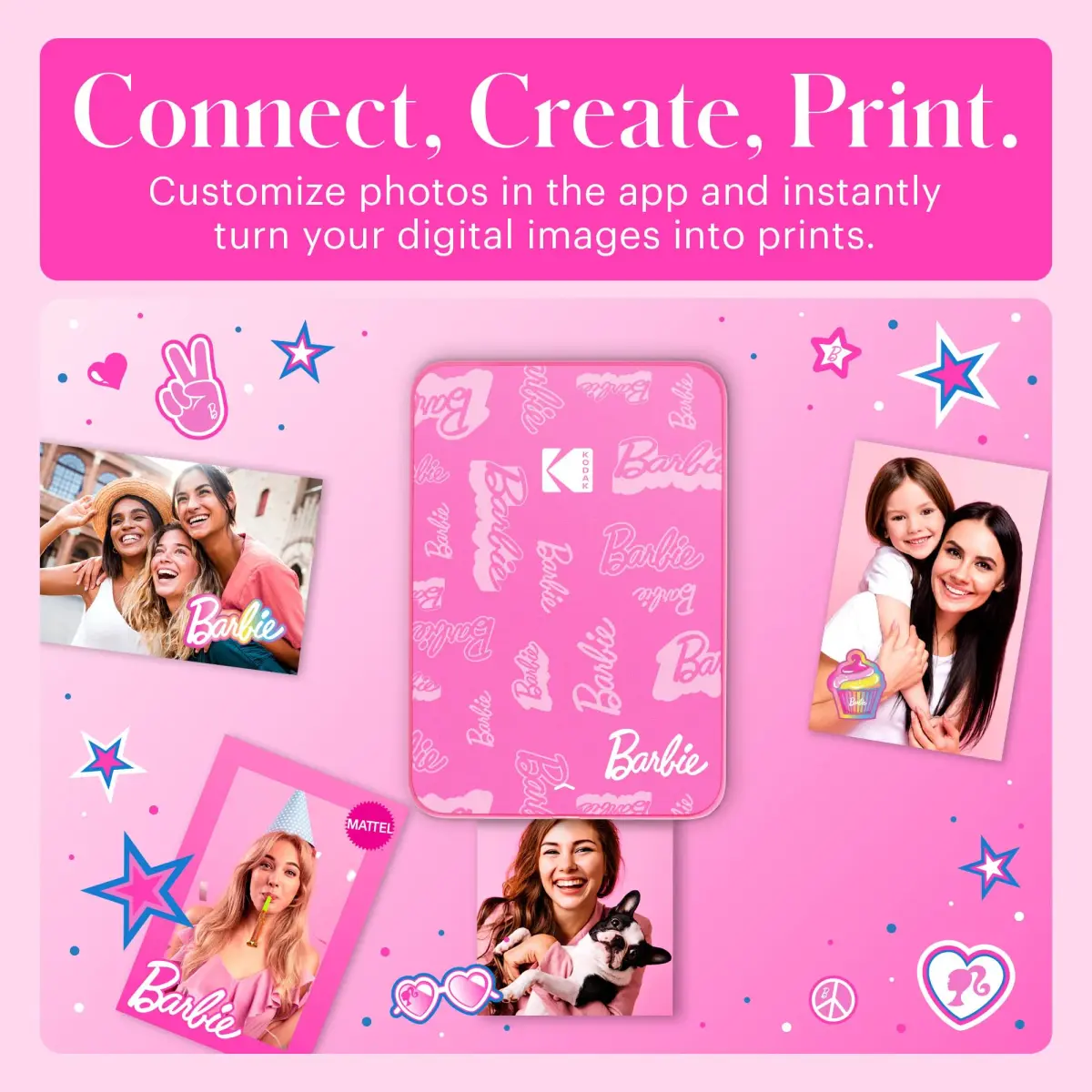 Kodak x Barbie Step Slim Wireless Instant Photo Printer Barbie Starter Bundle with Camera Case & Zink Paper (20 Sheets) | 2x3" Prints - view 4