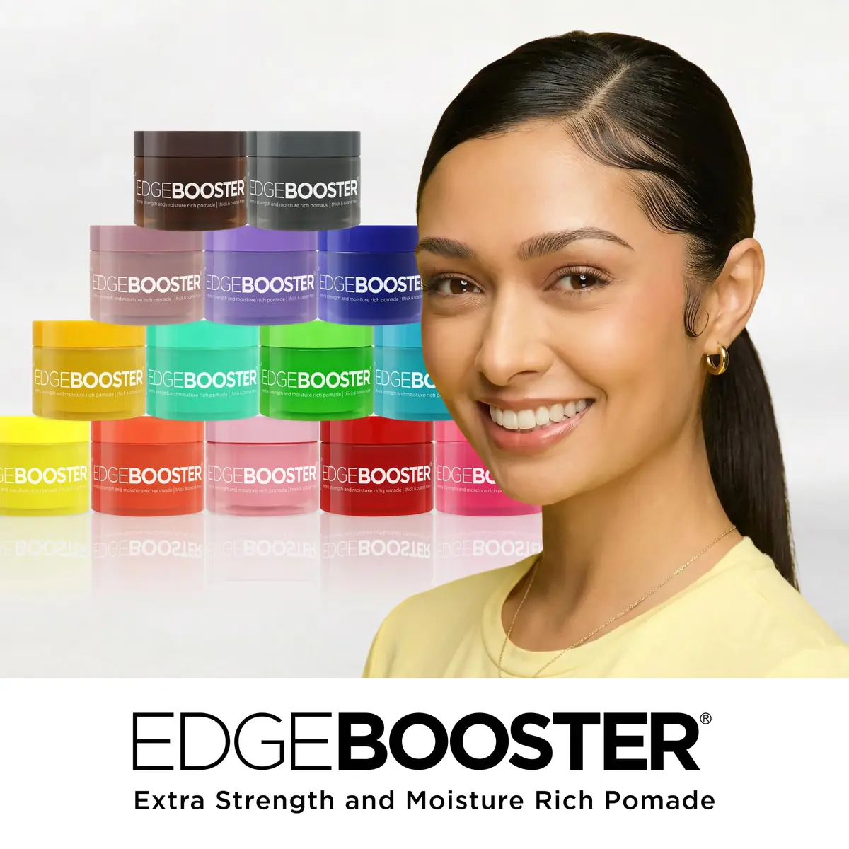 Style Factor Edge Booster Extra Strength & Moisture Rich Pomade | Strong Hold Gel for Thick & Coarse Hair | High Shine, Non-Greasy, 3.38 oz - view 2