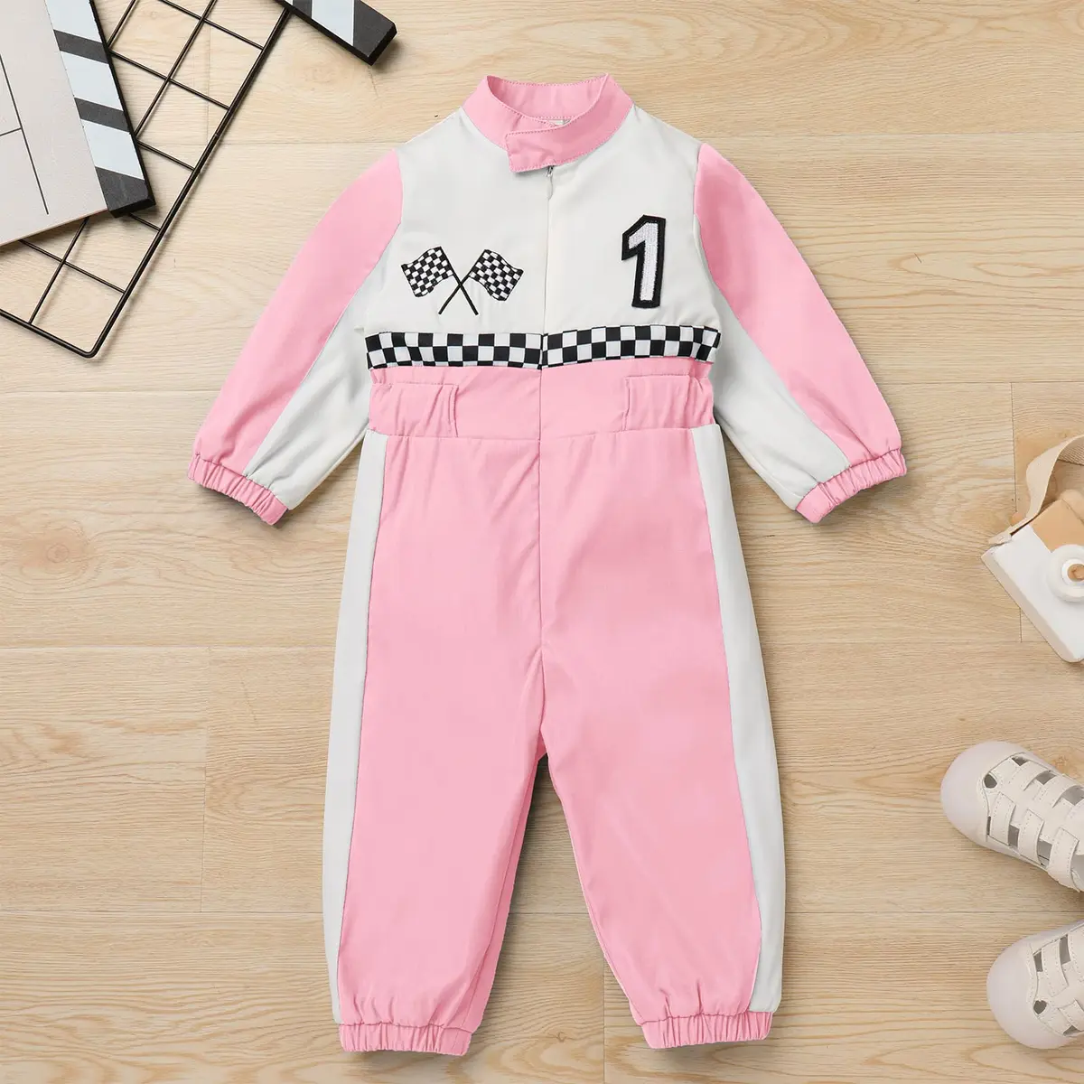 IDOPIP Baby Boys 1st 2nd Birthday Race Car Romper 9-12 Months | Unisex Racer Bodysuit for Cake Smash - view 2