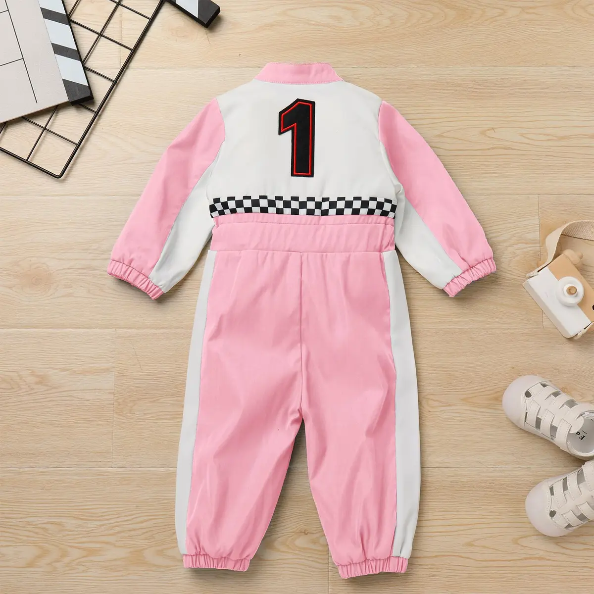 IDOPIP Baby Boys 1st 2nd Birthday Race Car Romper 9-12 Months | Unisex Racer Bodysuit for Cake Smash - view 3