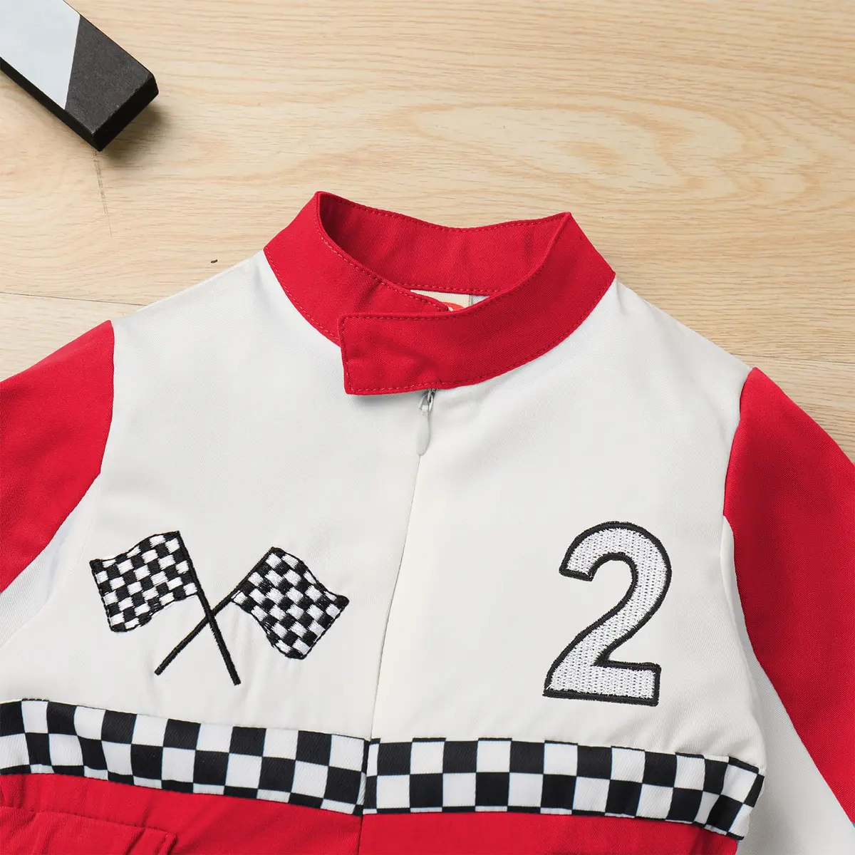 IDOPIP Baby Boys 1st 2nd Birthday Race Car Romper 18-24 Months | Unisex Toddler Racer Suit for Cake Smash - view 5