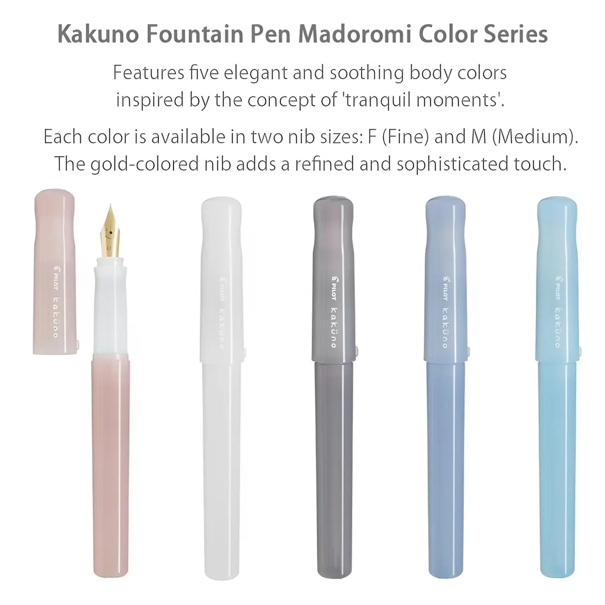 Pilot Fountain Pen Madoromi Color Series Light Blue | Fine Nib, Perfect for Beginners and Creative Expression - view 4