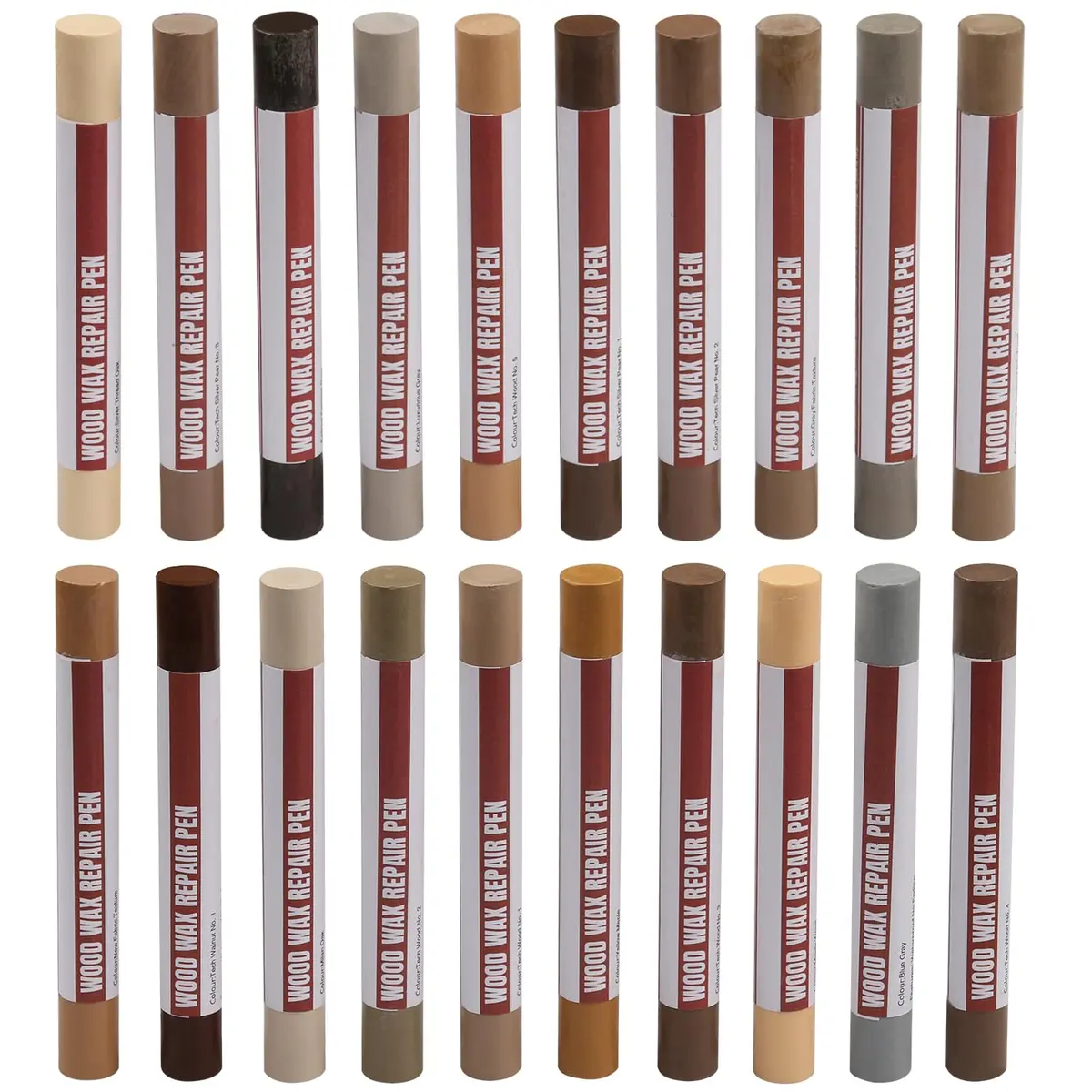 Uxney Wood Filler Sticks 20 Colors | Furniture Touch Up for Scratches & Holes (≤120c) - main product image