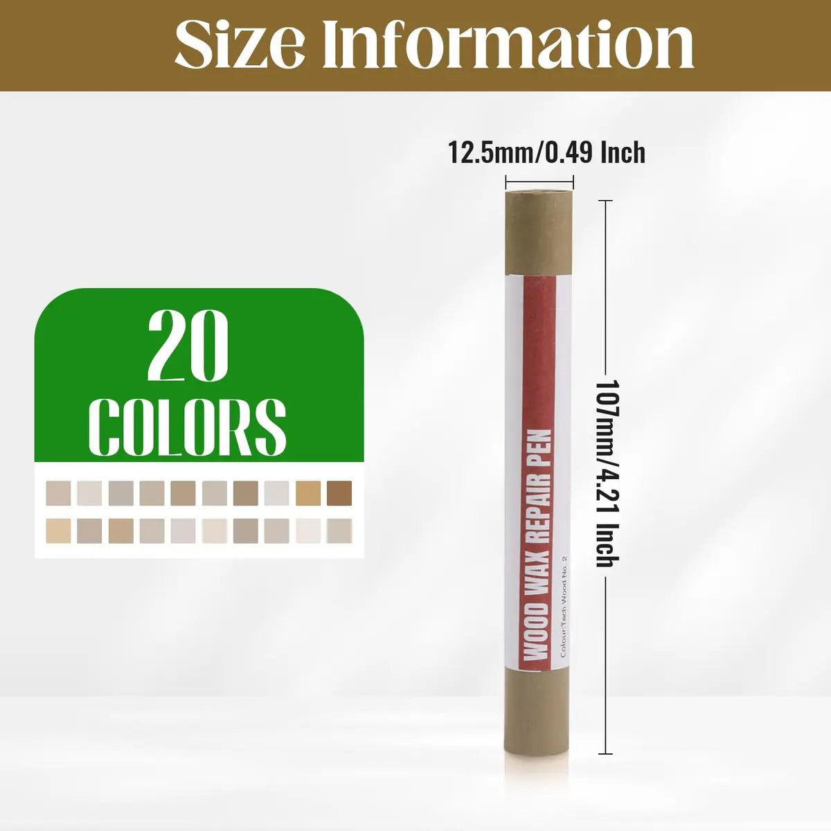 Uxney Wood Filler Sticks 20 Colors | Furniture Touch Up for Scratches & Holes (≤120c) - view 2