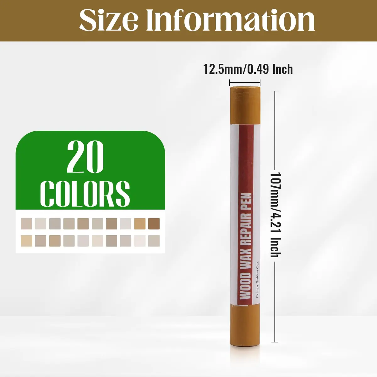 Uxney Wood Filler Sticks, 20 Colors Wood Repair Wax Crayons for Furniture, Floors, Cabinets, and More | Easy Touch-Up Kit - view 2