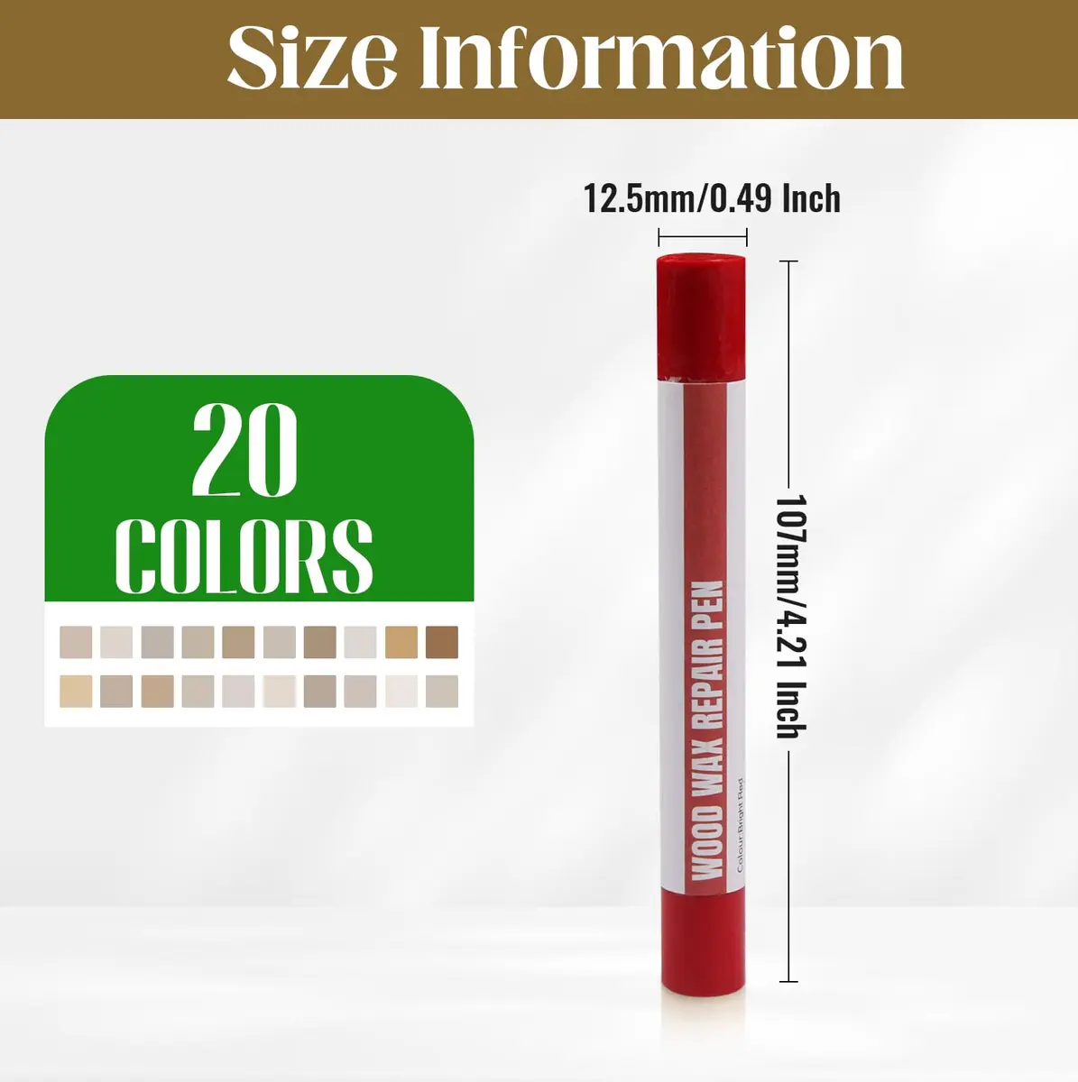 Uxney Wood Filler Sticks, 20 Colors Wood Repair Wax Crayons (Red Series) | Easy Furniture Touch-Up for Scratches & Cracks - view 2