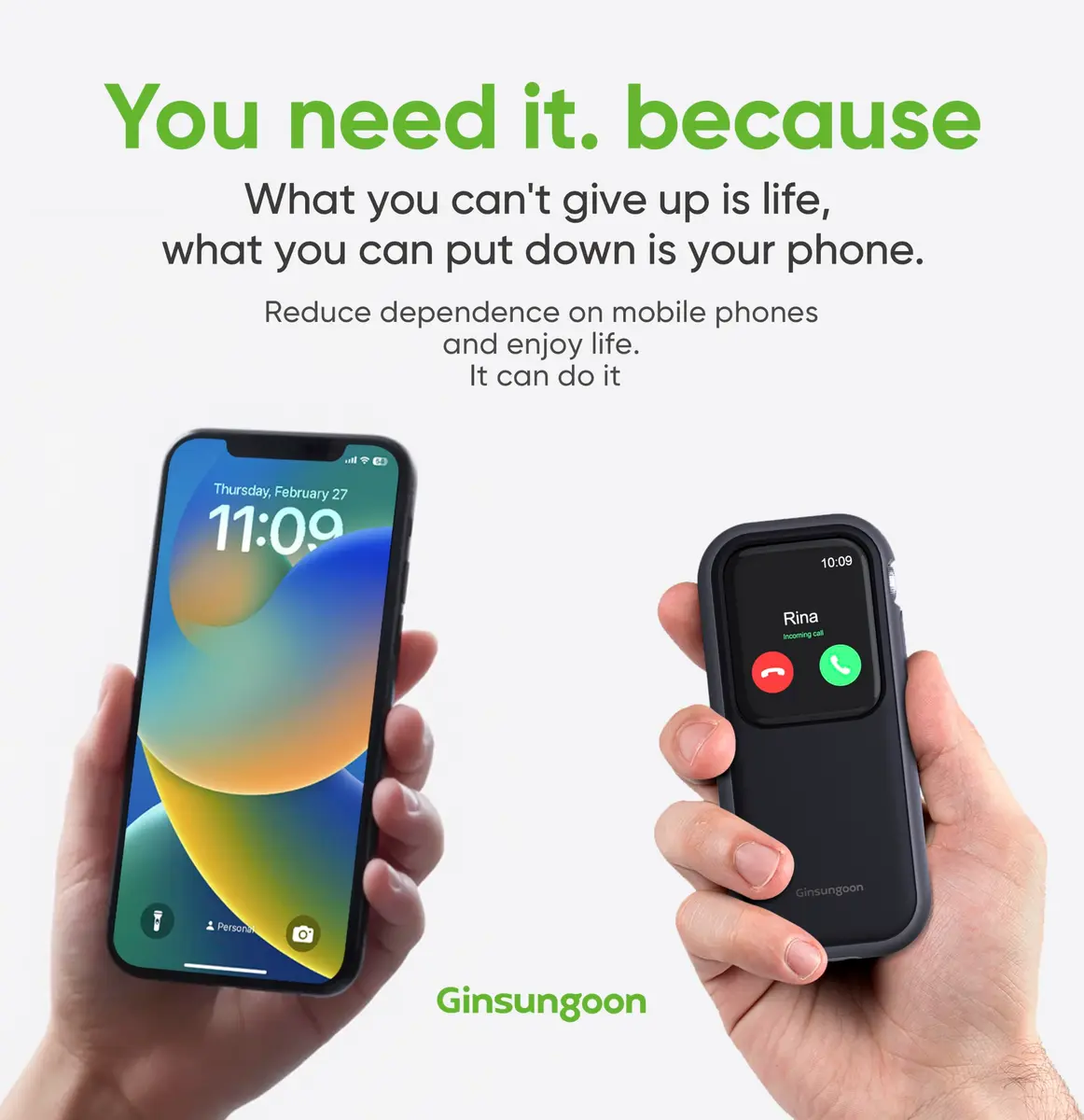 Ginsungoon Dumbphone Case for Apple Watch Series 9/8/7 (45mm) | Turn Your Watch into a Smartphone Replacement - view 5