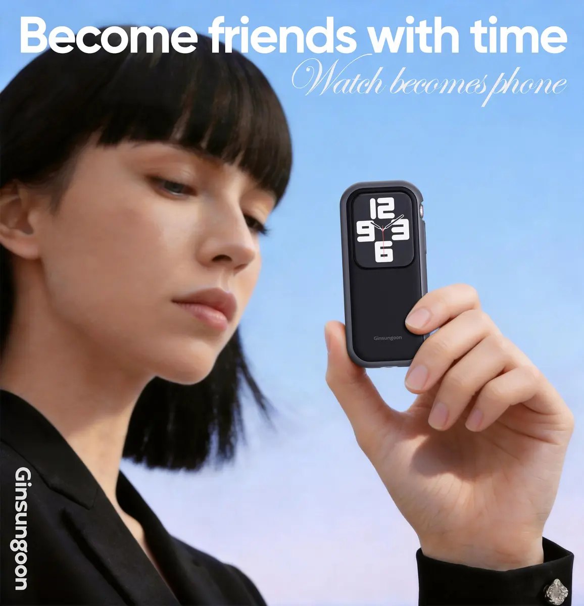 Ginsungoon Dumbphone Case for Apple Watch Series 9/8/7 (45mm) | Turn Your Watch into a Smartphone Replacement - view 3