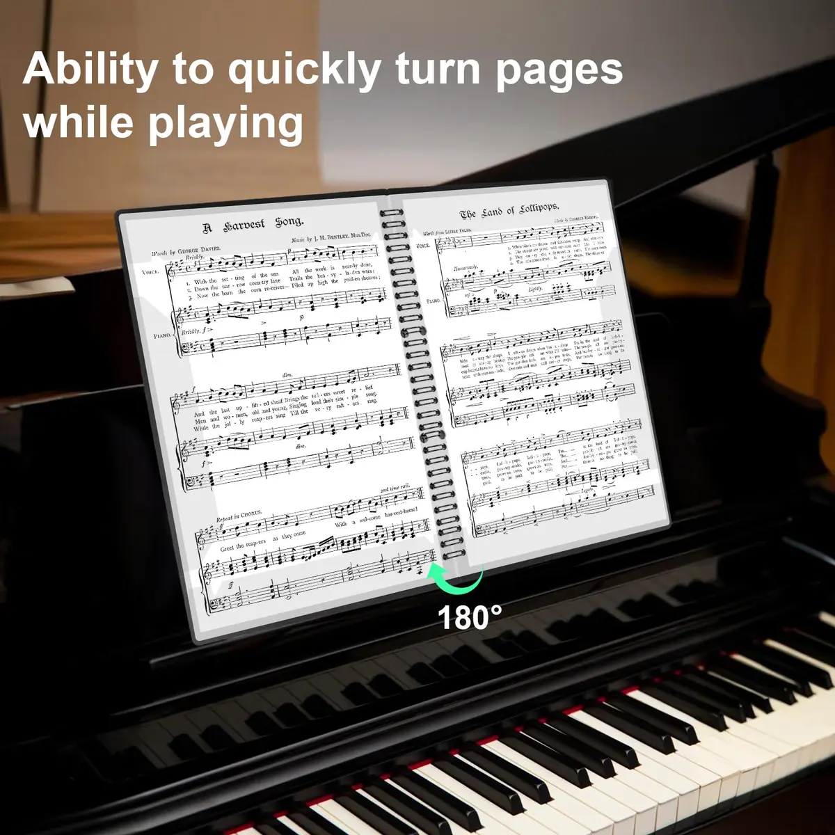 RNSXYAT Sheet Music Folder, 8.5x11 Inches | Durable Double-Sided Organizer for Musicians - view 5