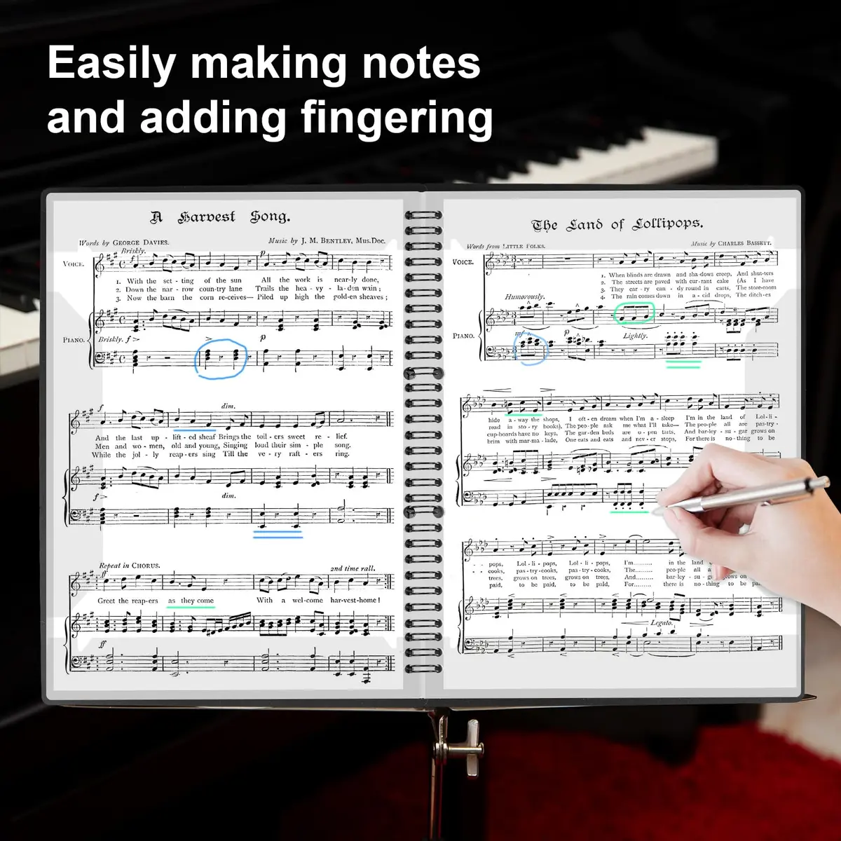 RNSXYAT Sheet Music Folder, 8.5x11 Inches | Durable Double-Sided Organizer for Musicians - view 3