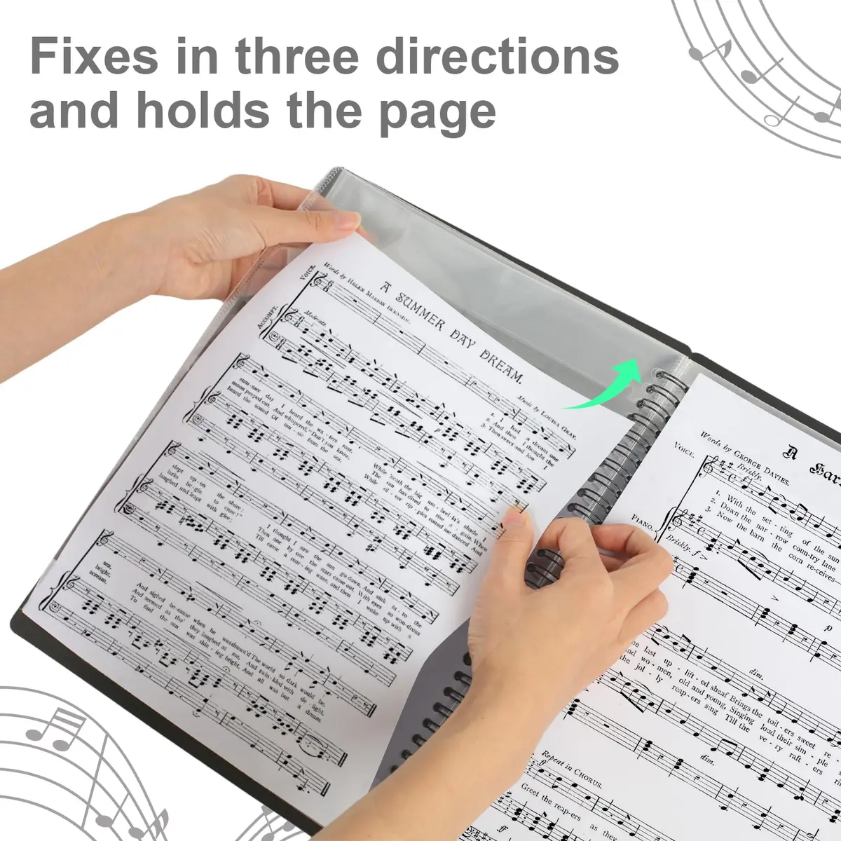 RNSXYAT Sheet Music Folder, 8.5x11 Inches | Durable Double-Sided Organizer for Musicians - view 4