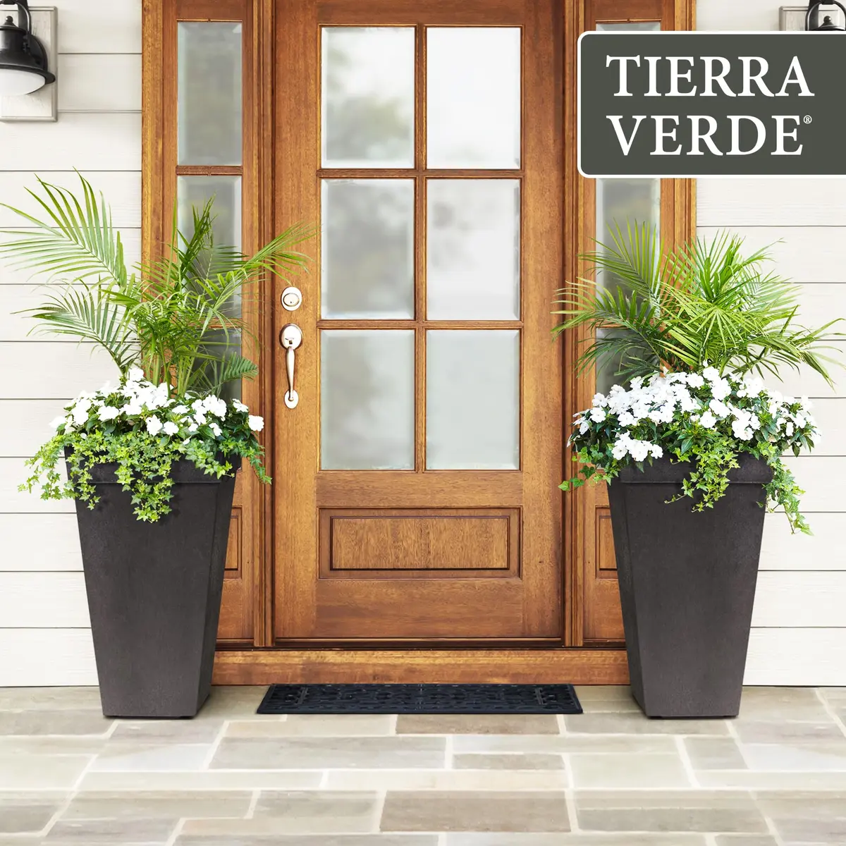 Tierra Verde Self-Watering Square Planter 15" x 28" Black | Modern, Eco-Friendly Indoor & Outdoor Garden Container - view 8