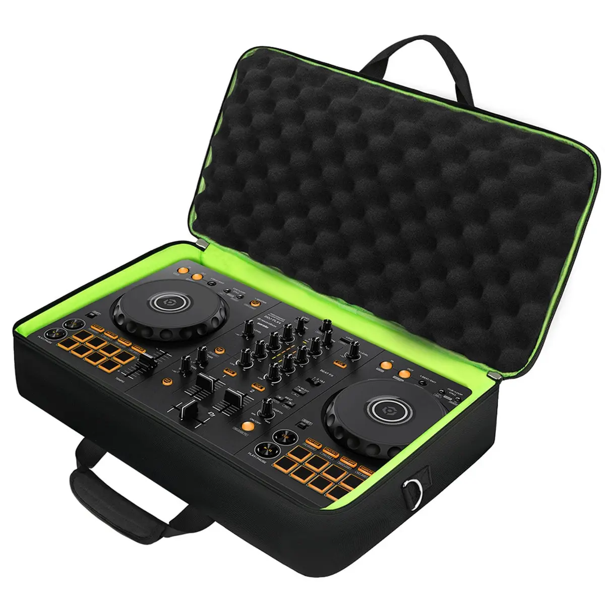SNIGJAT DJ Controller Case for DDJ FLX4 / 400 / REV1, 21.5 x 11.5 x 2.5 inches | Protective Padded Bag with Accessory Pockets - main product image