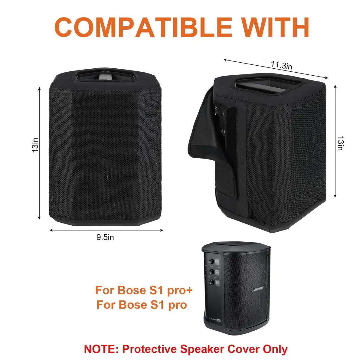 LEFOR·Z Speaker Cover Compatible with Bose S1 Pro Plus/S1 Pro | Dustproof Mesh Cover for Bose S1 Pro (13 x 11.3 x 9.5 inches) - view 2