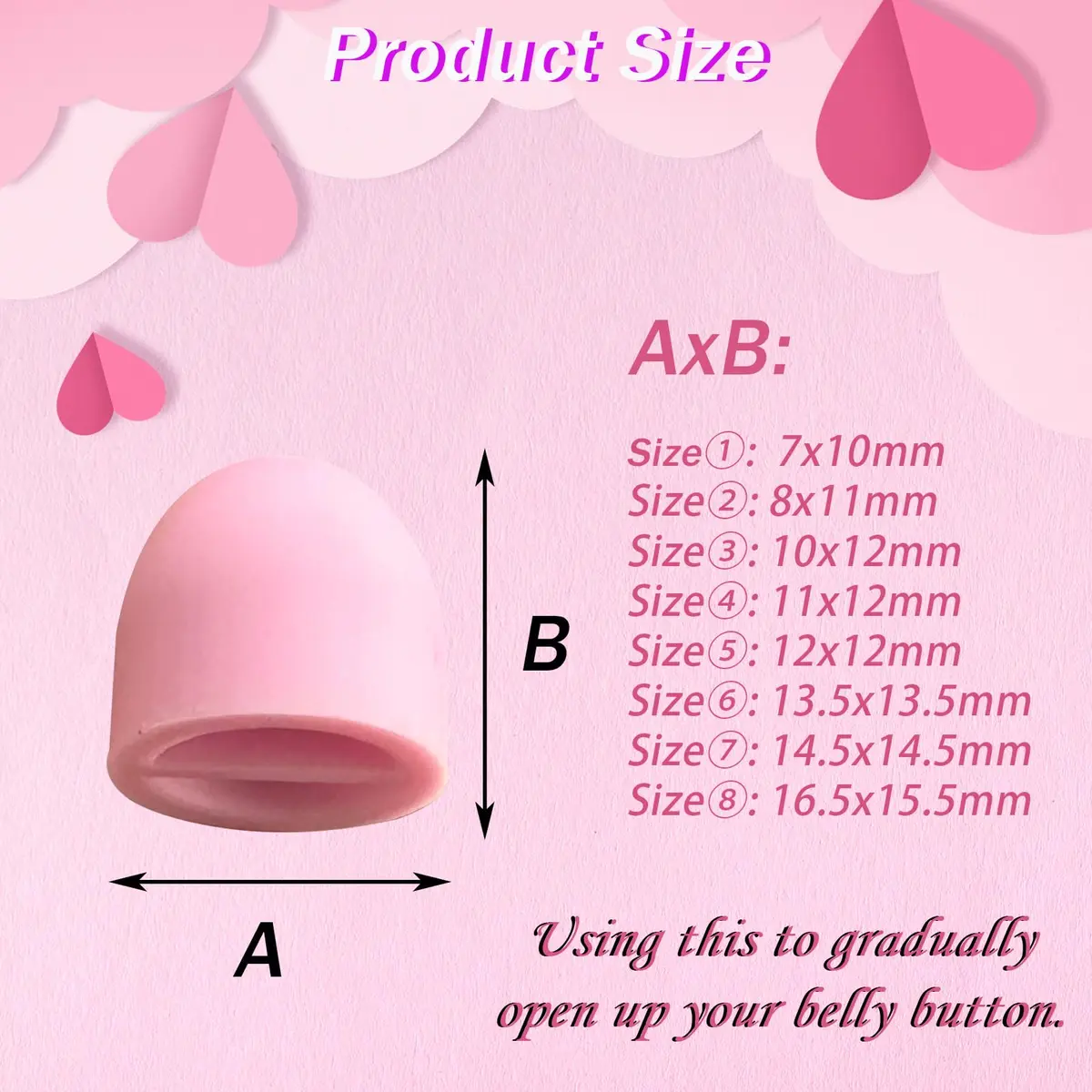 Josuyofo Belly Button Plug 8pcs Pink | Post-Surgery Support & Comfort (One Size) - view 6