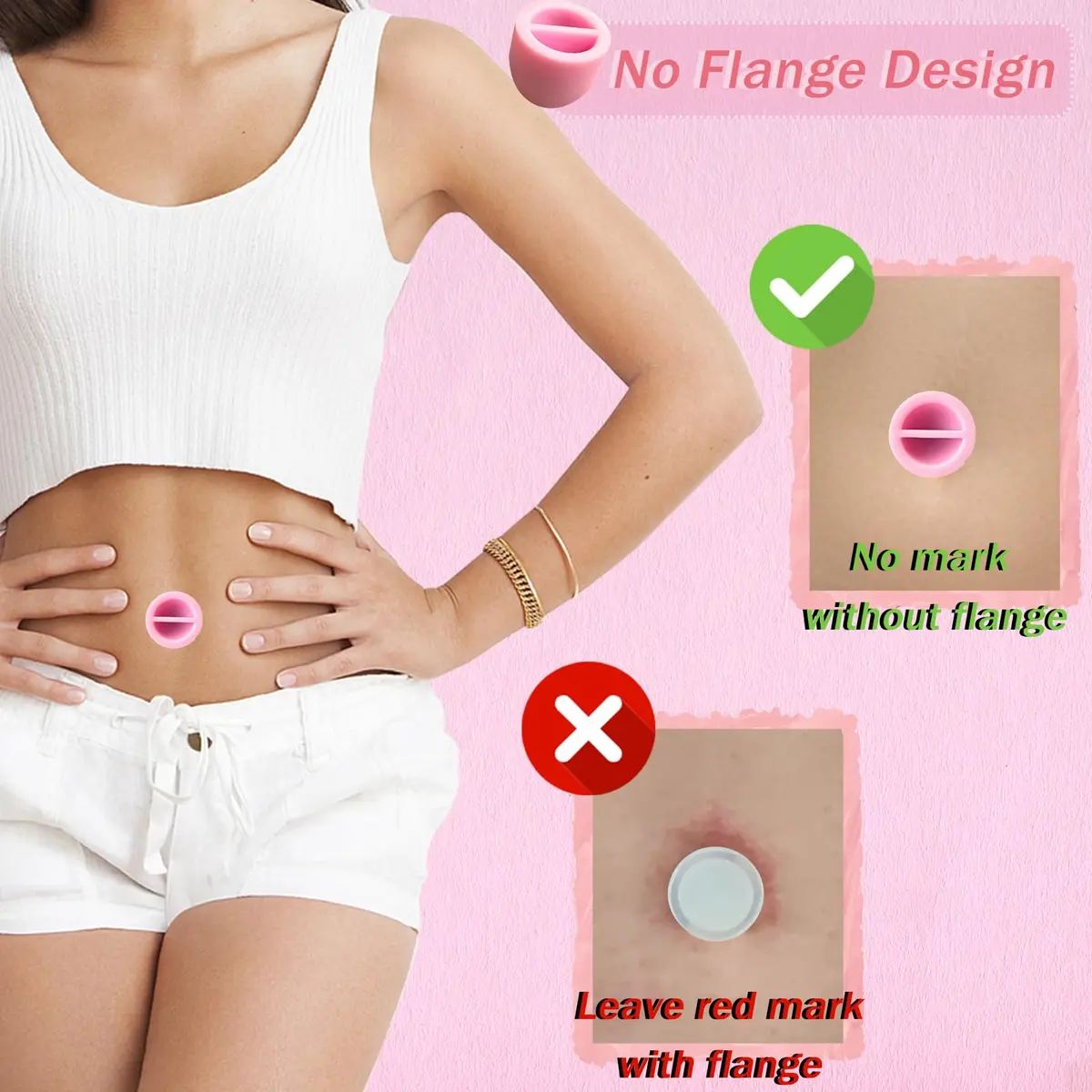 Josuyofo Belly Button Plug 8pcs Pink | Post-Surgery Support & Comfort (One Size) - view 2