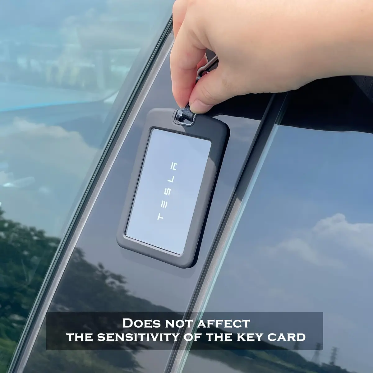 TANDRIVE Key Card Holder Case for Tesla Model Y Model 3 Cybertruck Rivian | Silicone & Plastic, 2 Pack - view 5