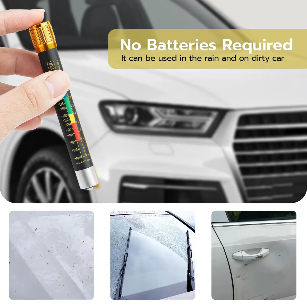 Mcbazel Paint Thickness Tester Meter Gauge, Magnetic Car Paint Coating, Waterproof Damage Detector, Used Car Inspection Tool - view 4