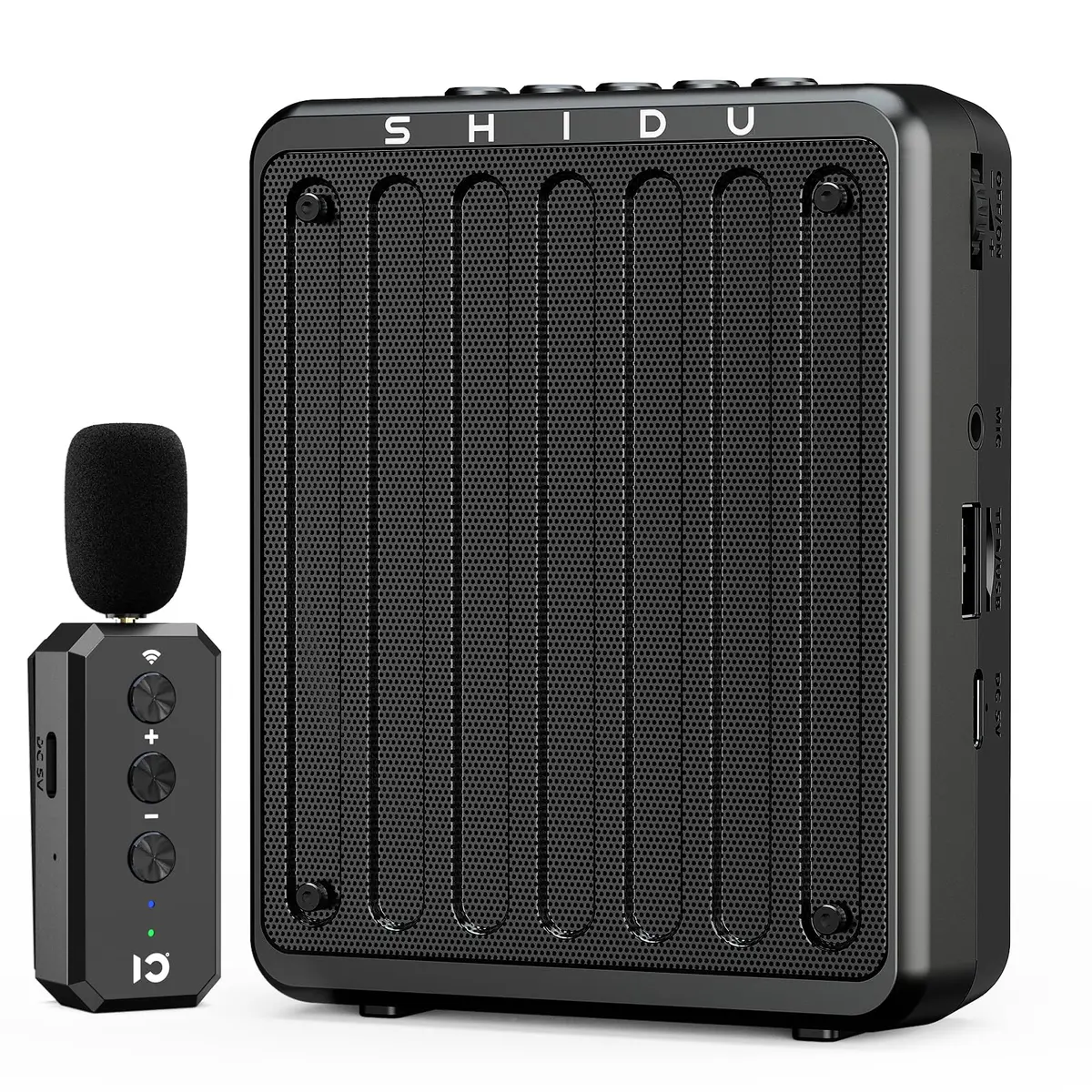 SHIDU 20W Portable Voice Amplifier with Wireless UHF Headset Microphone & Bluetooth Speaker 238g (0.56 lb) - main product image