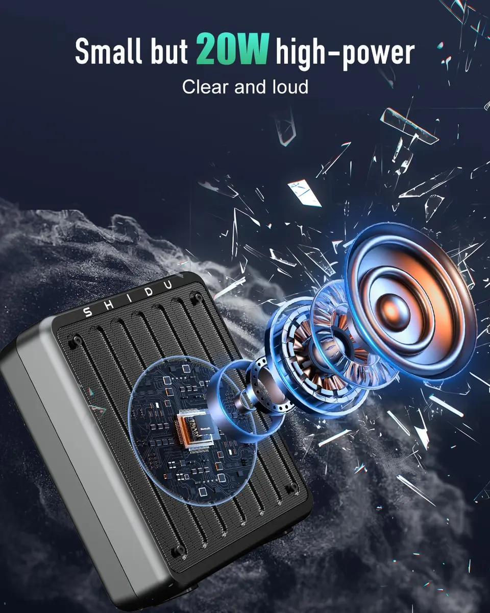 SHIDU 20W Portable Voice Amplifier with Wireless UHF Headset Microphone & Bluetooth Speaker 238g (0.56 lb) - view 3