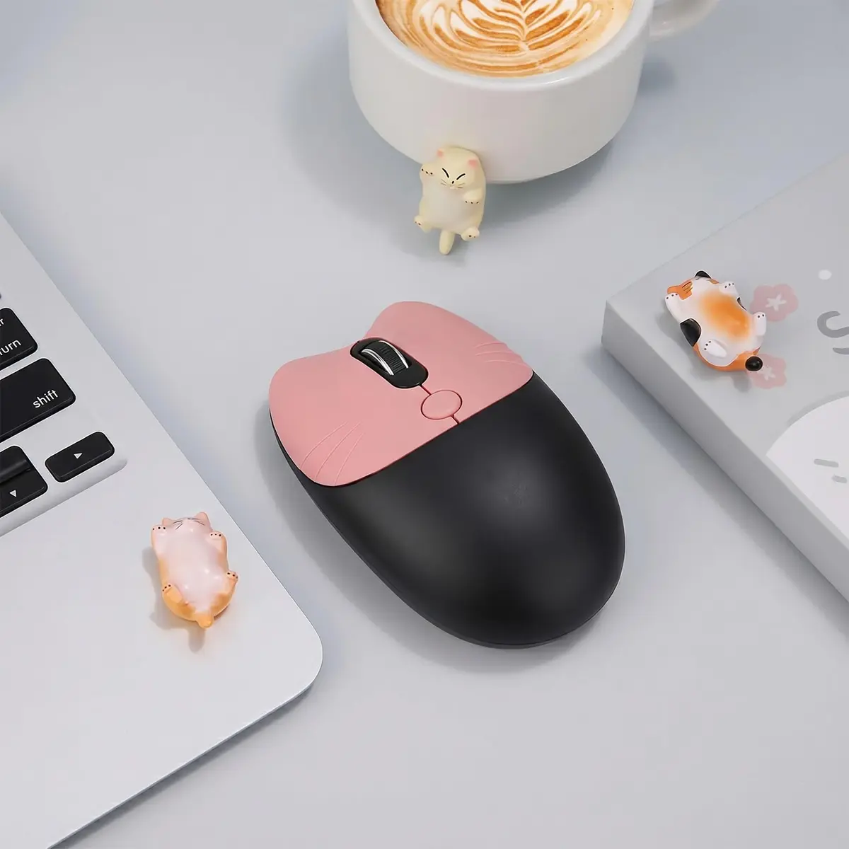 Lomiluskr Cute Cat Wireless Keyboard and Mouse Combo 84-Key English Layout | 2.4GHz Wireless Connectivity - view 7