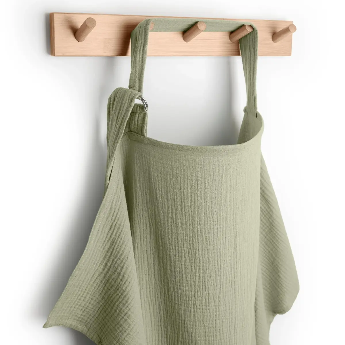 Comfy Cubs Muslin Nursing Cover Sage | Soft & Breathable Baby Nursing Scarf with Adjustable Neck Strap - Portable, Lightweight & Privacy Breast Feeding Cover - main product image
