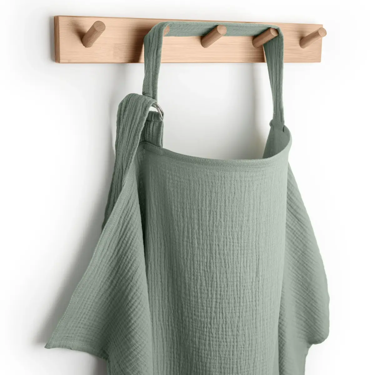 Comfy Cubs Muslin Nursing Cover Fern - 100% Muslin Breastfeeding Cover 21.5cm (8.5in) L x 16cm (6.3in) W | Breathable & Airy for Indian Climate - main product image