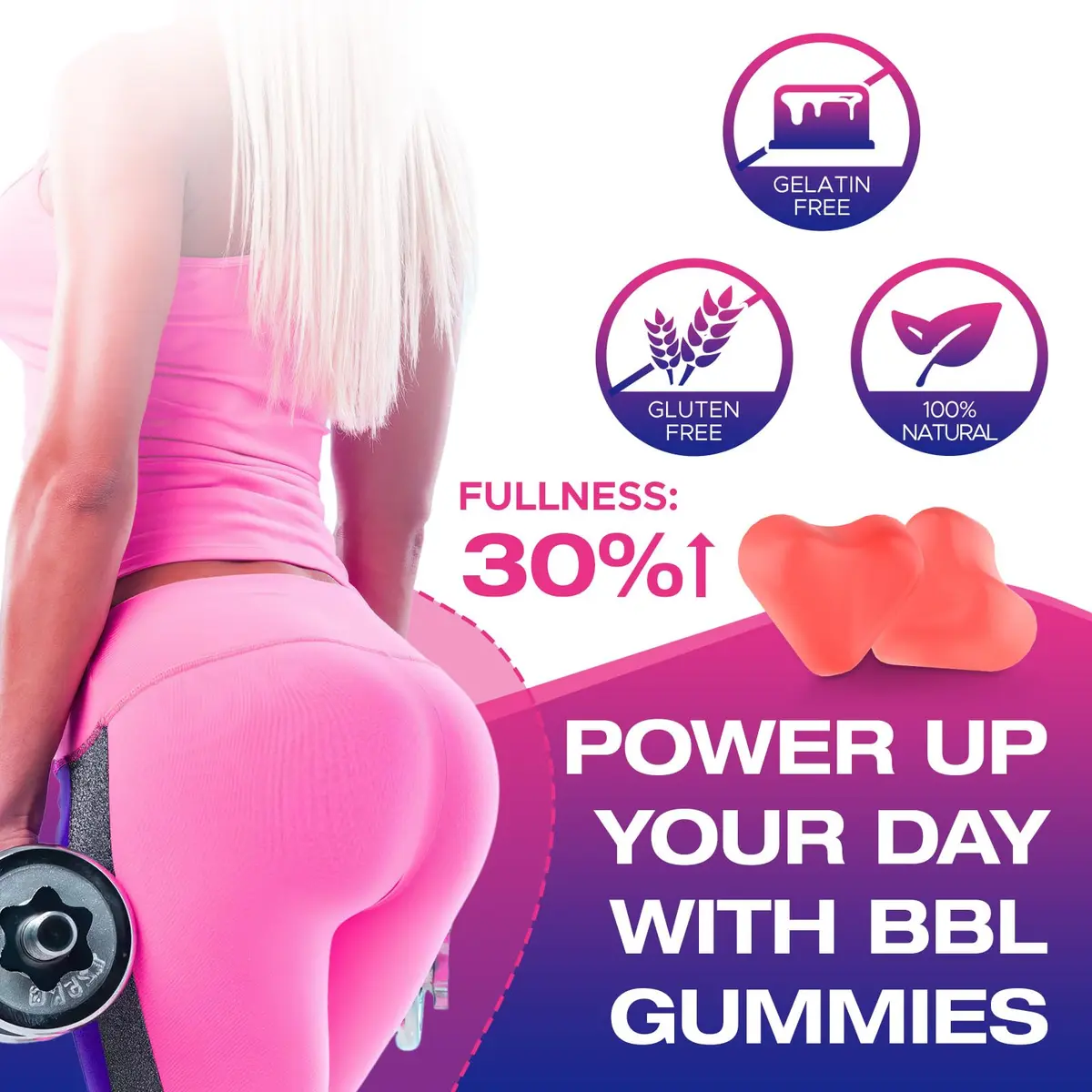 Jovariquethor Booty Gummies for Women - Peach Flavor | Multivitamins & Herbal Extracts for BBL Support - view 5