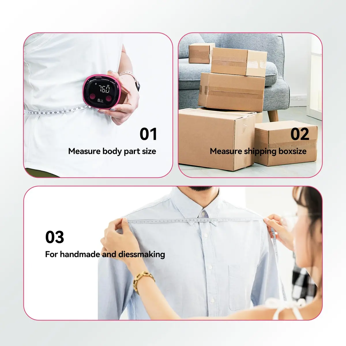 HAIZHIHUI Body Tape Measure Bluetooth Digital with LED Type-C | Accurate Body Data - view 8