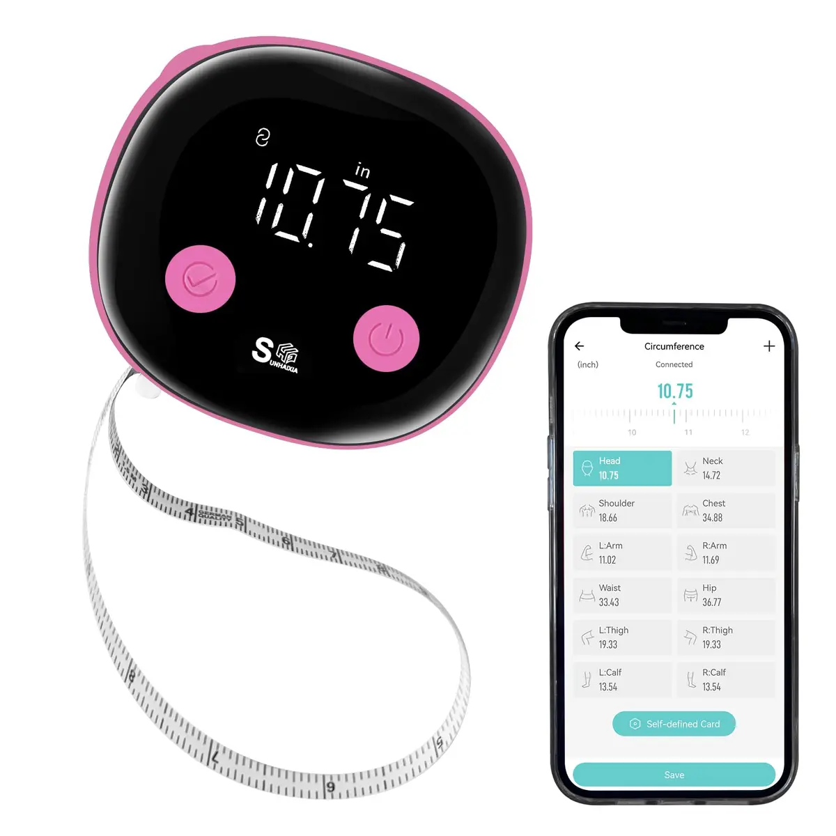 HAIZHIHUI Body Tape Measure Bluetooth Digital with LED Type-C | Accurate Body Data - view 2