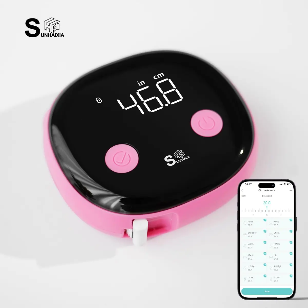 HAIZHIHUI Body Tape Measure Bluetooth Digital with LED Type-C | Accurate Body Data - view 3