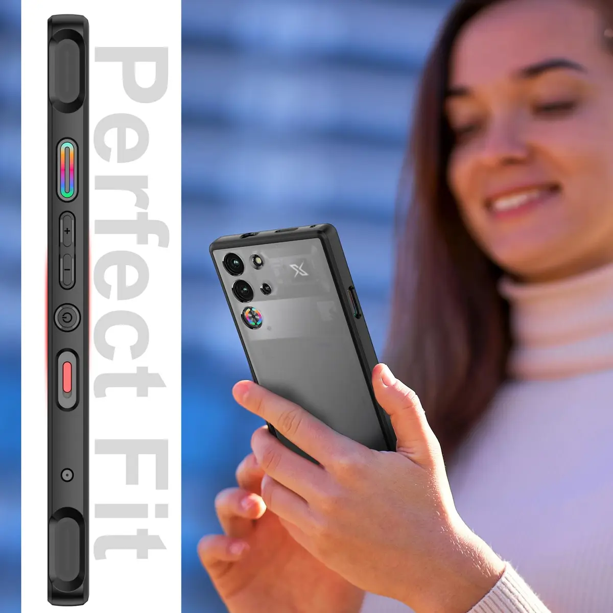 Foluu Slim Fit Case for ZTE Nubia Red Magic 10 Pro/Pro+ 2024 | Translucent Matte PC Back & TPU Bumper Protective Case - view 4