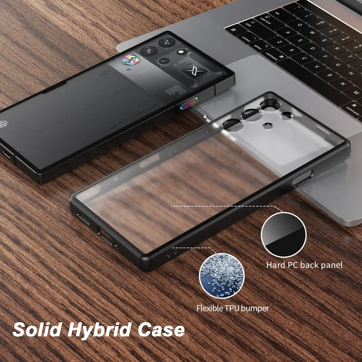Foluu Slim Fit Case for ZTE Nubia Red Magic 10 Pro/Pro+ 2024 | Translucent Matte PC Back & TPU Bumper Protective Case - view 5