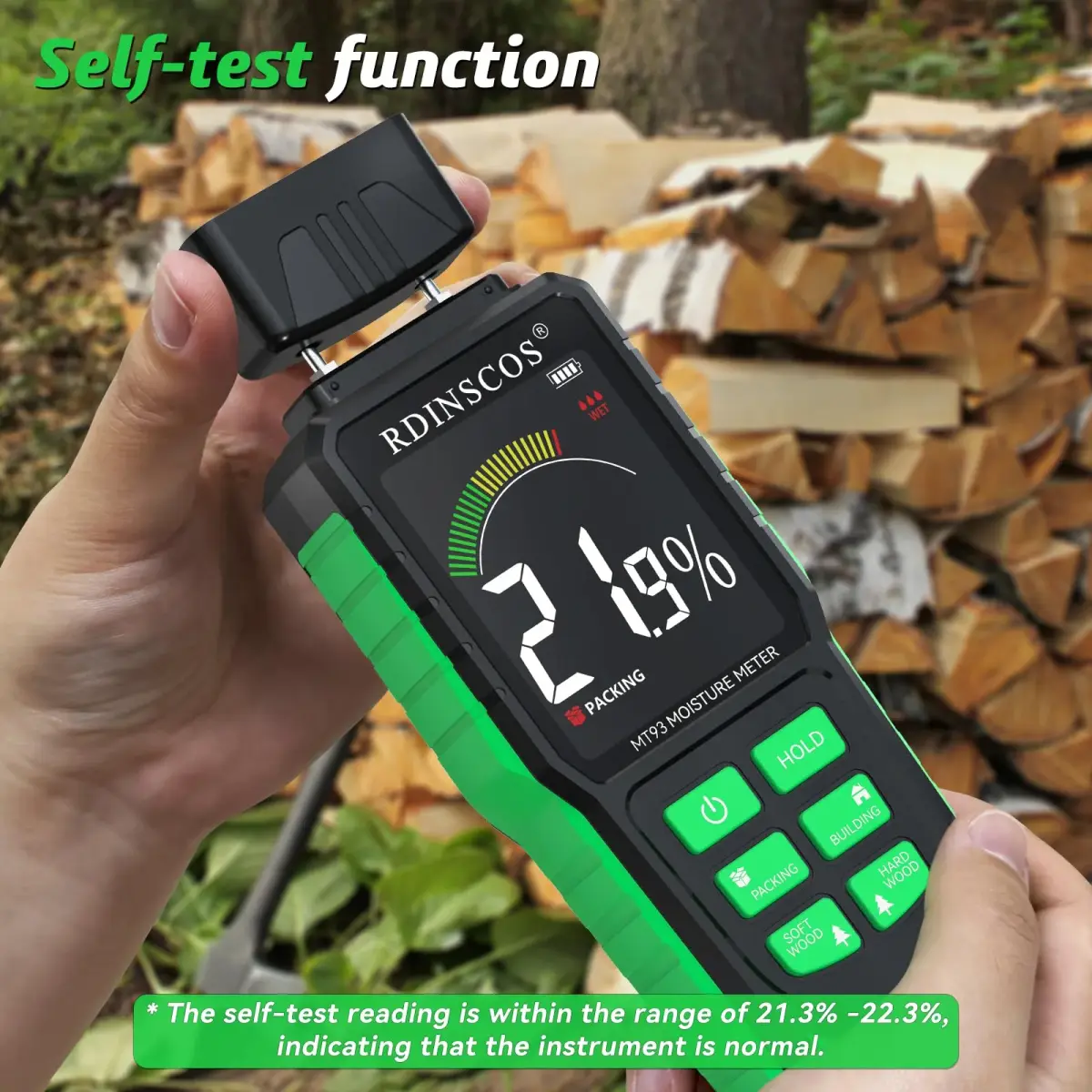 RDINSCOS Pin-Type Moisture Meter for Wood, Walls & Hardwood | 5.7%-56.1% Wood Range - view 9