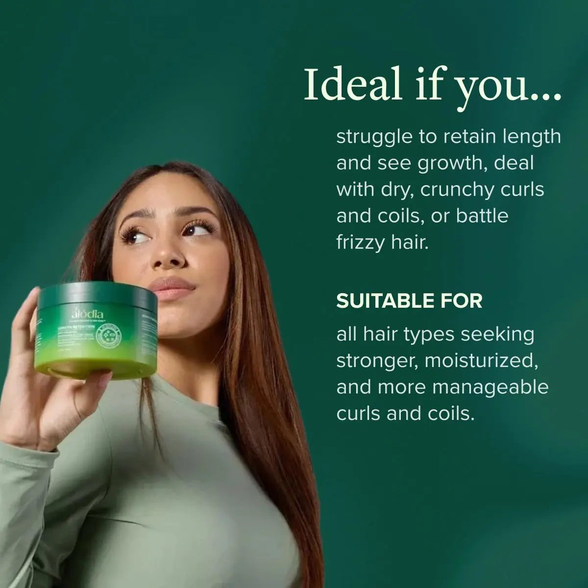 ALODIA Curl Defining Hair Butter, 8.5 oz | Nourishing, Lightweight, Moisturizing for Curly Hair - view 3