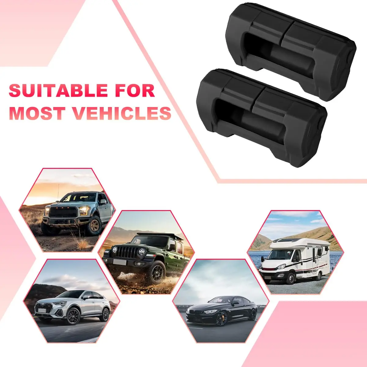 DXNQ Black 2PCS Silicone Seat Belt Buckle Covers | Universal Fit for Cars, Trucks, SUVs - view 6