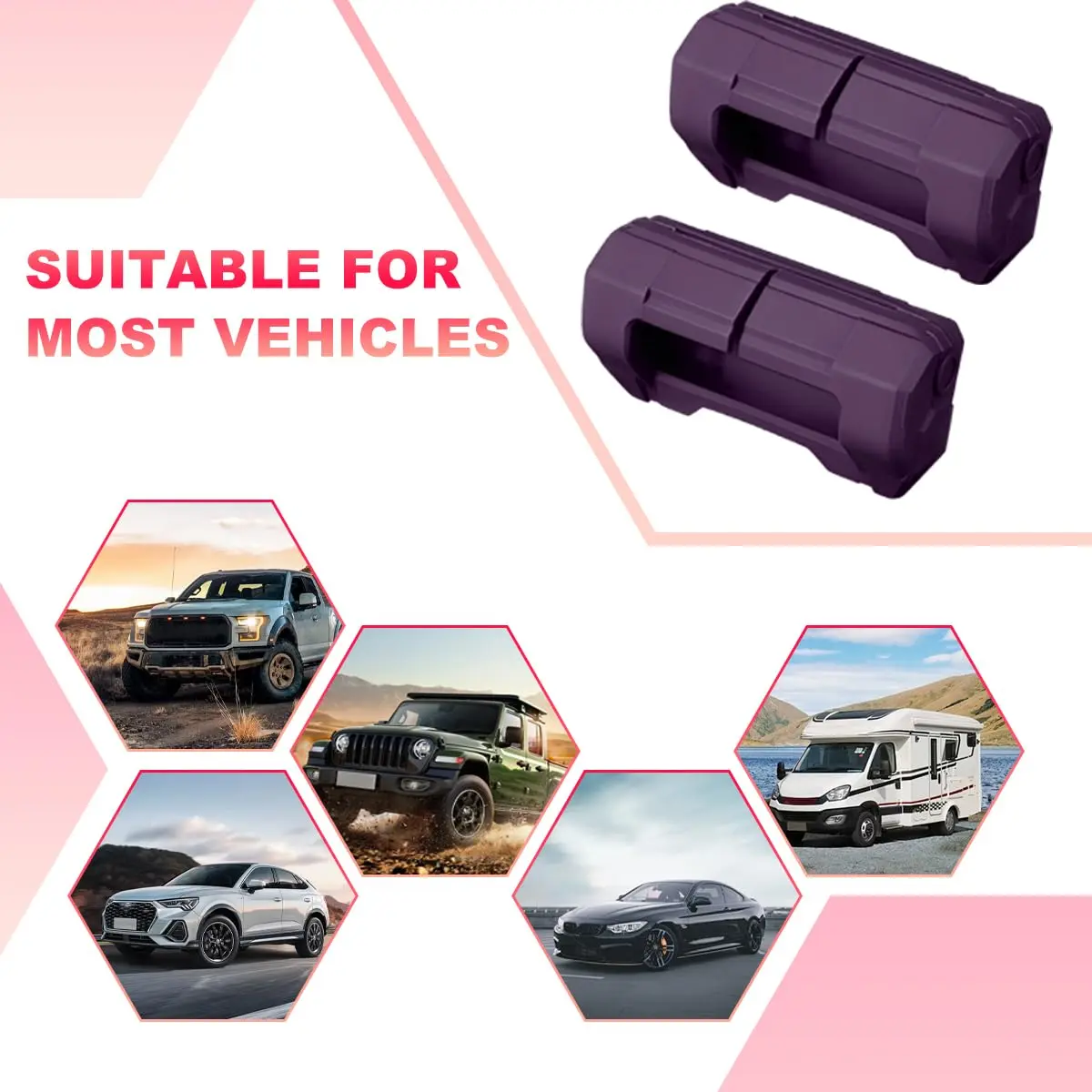 DXNQ Purple 2PCS Silicone Seat Belt Buckle Covers | Anti-Scratch Protective Sleeve for Cars, Vans, Trucks, SUVs - view 6