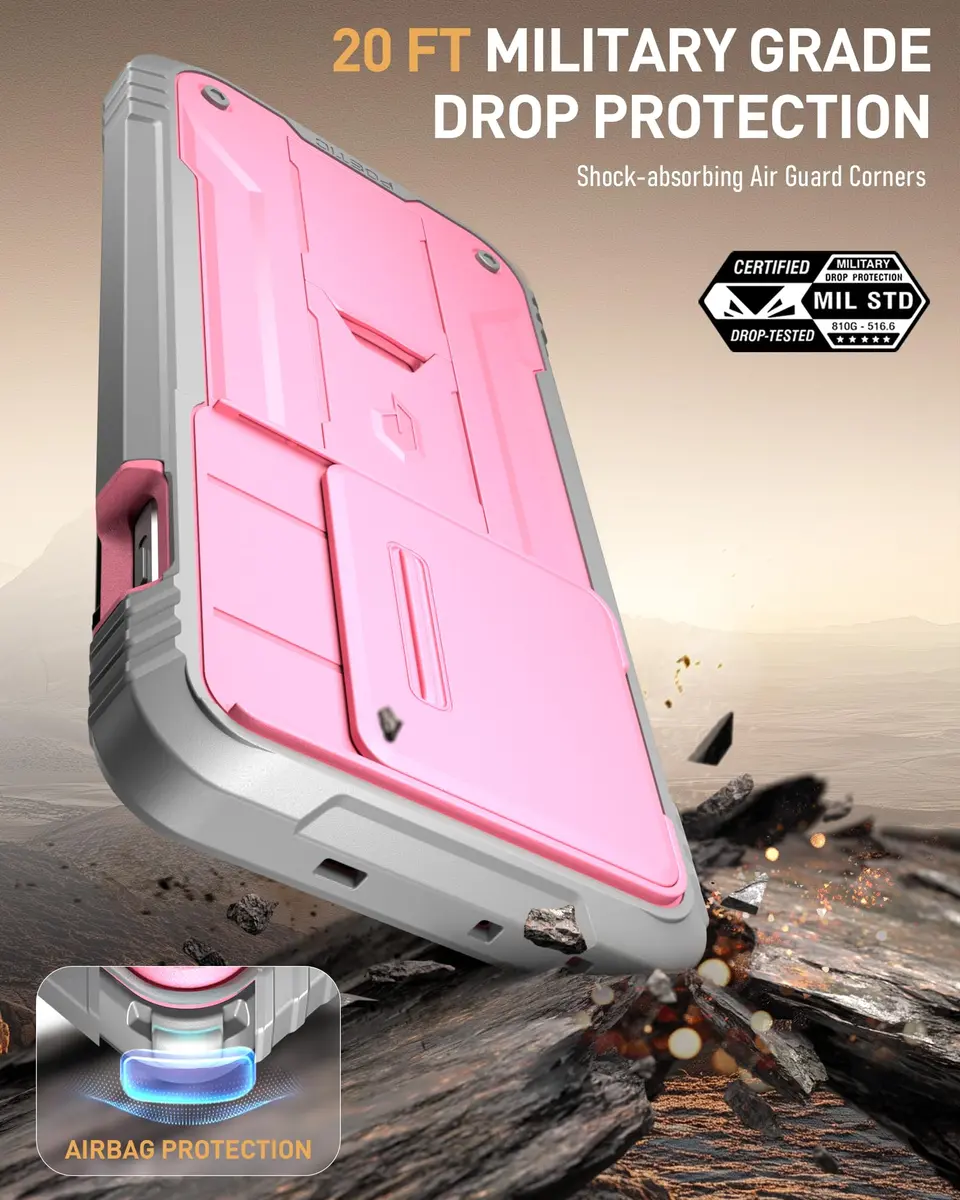 Poetic Revolution Case for OnePlus 13 5G | Full Body Shockproof with Slide Camera Cover & Screen Protector, Pink - view 6