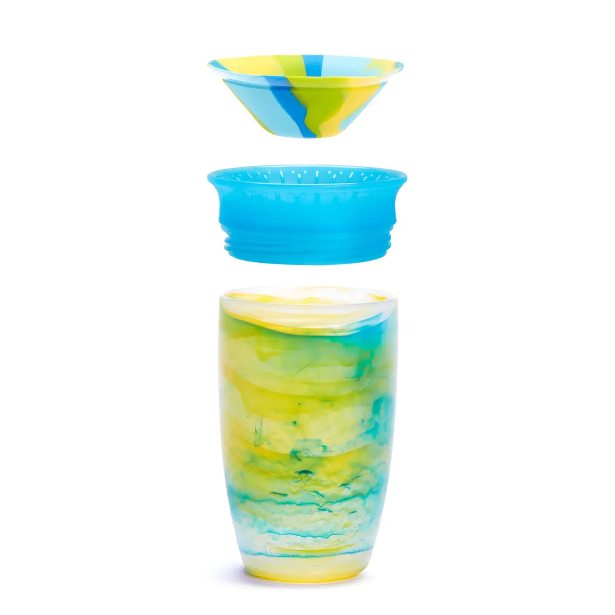 Munchkin Miracle 360 Tropical Swirl Sippy Cup 296ml (10oz) 2-Pack | Dentist-Recommended Spoutless Design - view 3