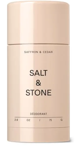Salt & Stone Aluminum Free Deodorant Extra Strength Saffron & Cedar 74g (2.6 oz) | Long-Lasting Odor Protection - main product image