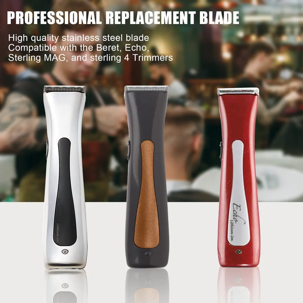 Audoc #2111 Replacement Hair Clipper Blades 2-Pack | Professional Detachable Stainless Steel for Wahl Mag Trimmers - view 2