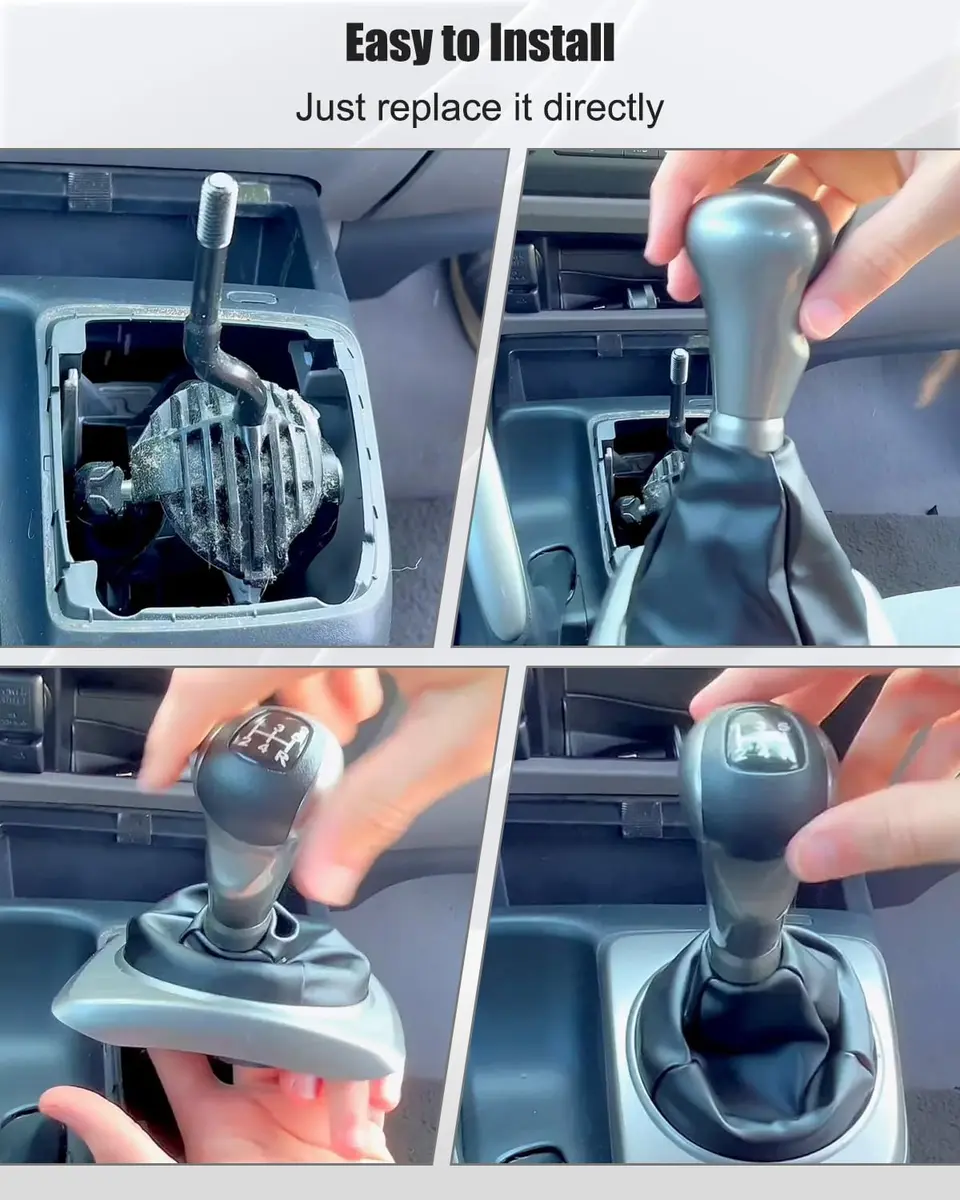 AUGREX 5 Speed Manual Gear Shift Knob Set Fit for Honda Civic 2006-2011 | Complete Interior Upgrade - view 5