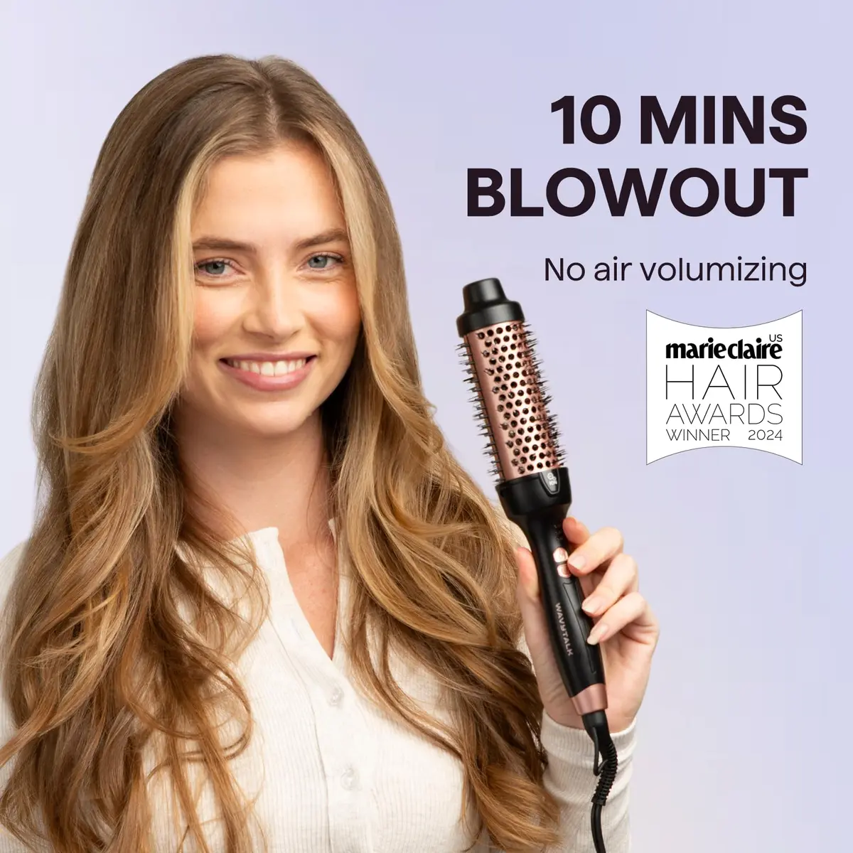 wavytalk Thermal Brush Blowout Express 1.5" Ionic Heated Round Brush | Salon-Quality Voluminous Blowouts - view 6