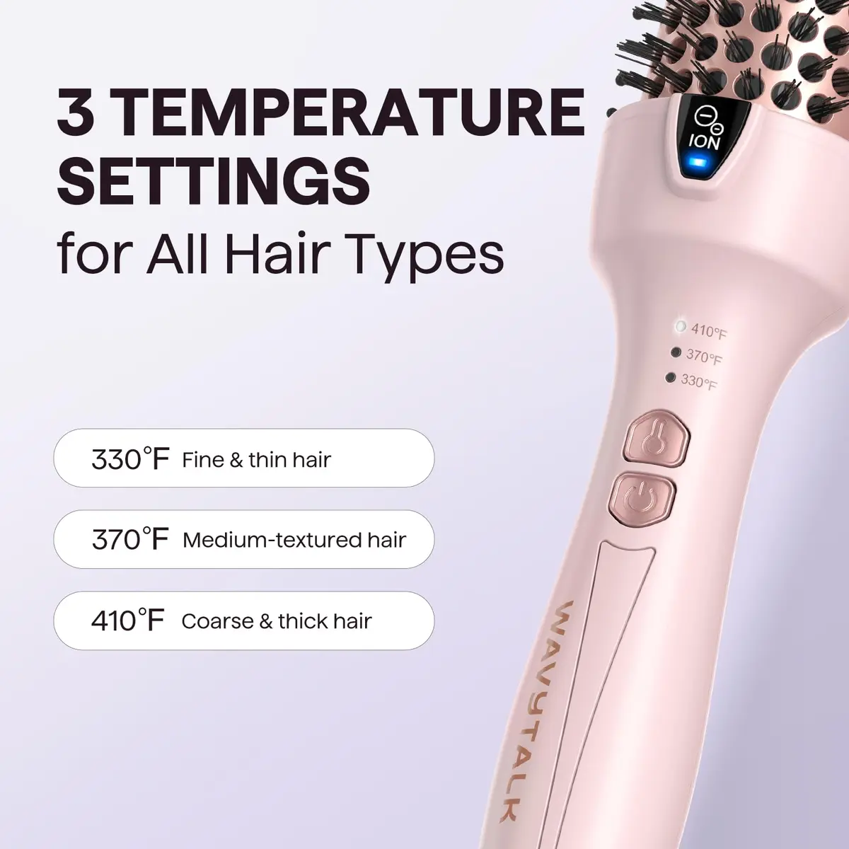 wavytalk Thermal Brush Blowout Express 1.5" Ionic Heated Round Brush | Salon-Quality Voluminous Blowouts - view 7