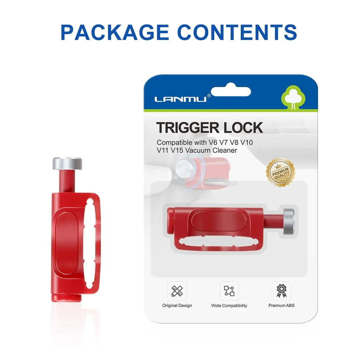 LANMU Trigger Lock for Dyson V15 V11 V10 V8 V7 V6 Cordless Vacuum Cleaner | Finger Pain Relief for Long Cleaning Sessions - view 8