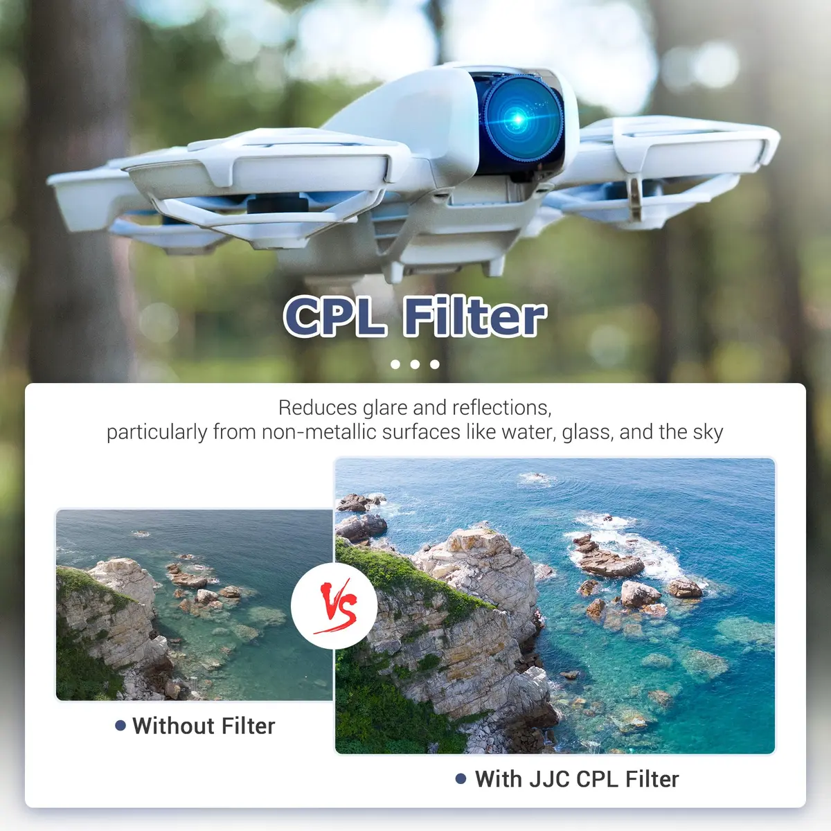 JJC Neo Drone CPL ND Filter Set, CPL ND8 ND16 ND32 Polarizing Neutral Density Filters Kit for DJI Neo Drone Fly More Combo, Multi Coated HD Optical Glass Filter with Lightweight Aluminum Frame - view 2