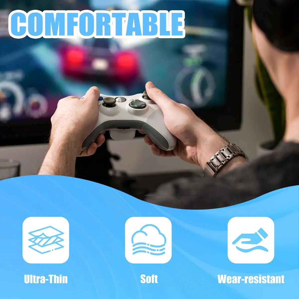 Yorwe Clear Rubber Grip Tape for Handles & Tools 5cm (2In) x 3m (10Ft) | Non-Slip, Waterproof, Heat-Resistant - view 4