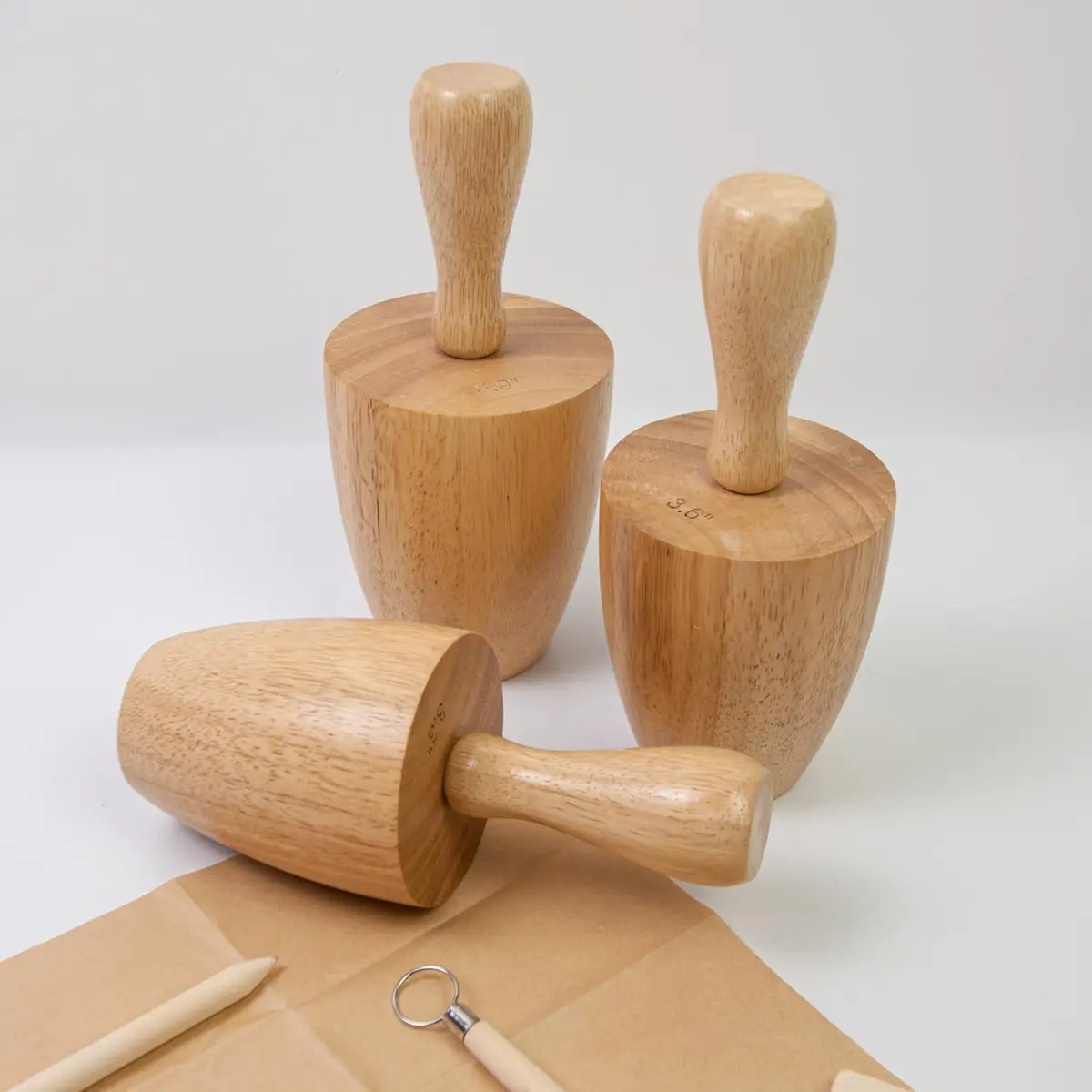 Lampstop Wooden Pottery Mold Set of 3 | Durable Clay Tools for Mug & Vase Making - view 3