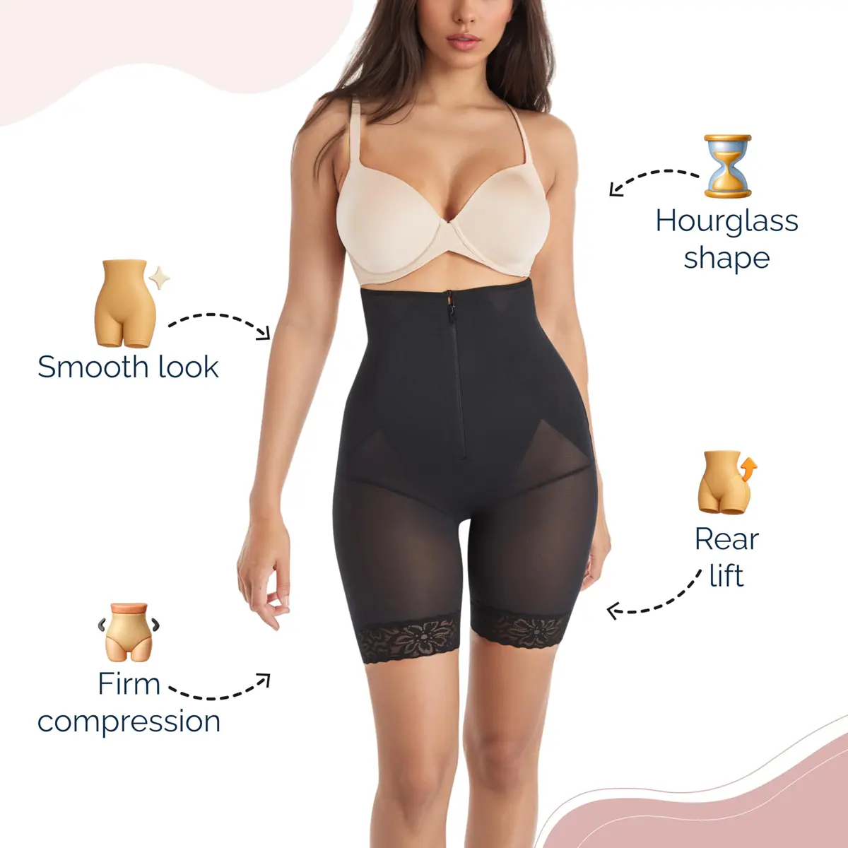 Voluptuosa Women's Thigh Slimmer Shapewear | Ultra-Firm High Waist Hourglass - view 2