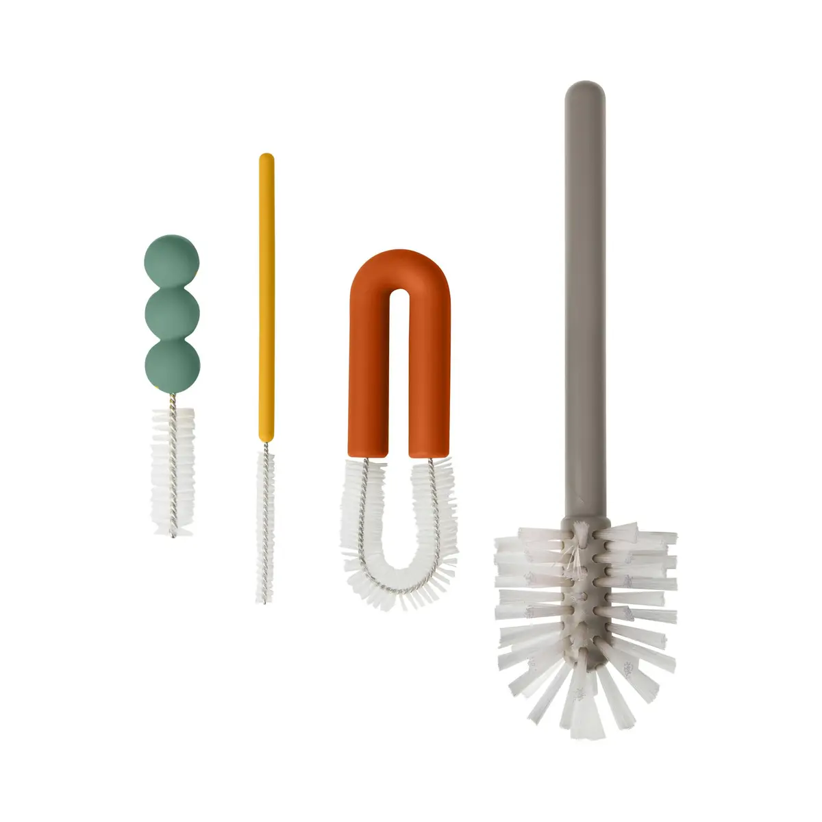 Boon Mod Replacement Baby Bottle Brushes - 4 Pack Nylon Bottle & Straw Cleaners for Baby Bottles - main product image